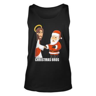 Christmas Bros Jesus And Santa Unisex Tank Top - Monsterry UK