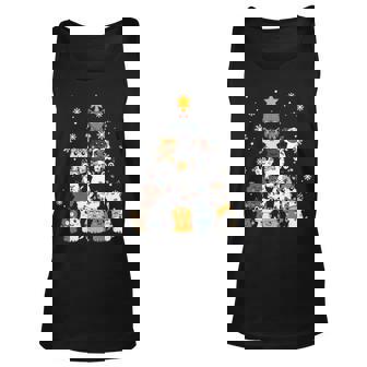 Christmas Cat For Men Christmas Tree Cat Pajama Women Unisex Tank Top - Thegiftio