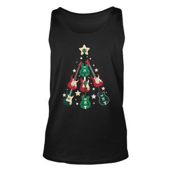 Christmas Guitar Tree Unisex Tank Top - Monsterry DE