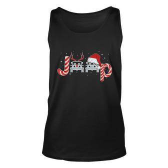 Christmas Off Road Car Reindeer Unisex Tank Top - Monsterry AU