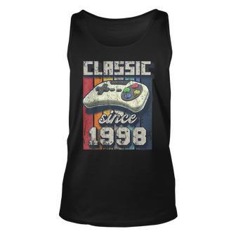Classic 1998 24Th Birthday Retro Video Game Controller Gamer Unisex Tank Top - Seseable