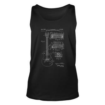 Classic Vintage Patent Print 1955 Rock Guitar Cool Gift Unisex Tank Top - Monsterry CA