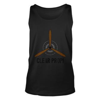 Clear Prop Aviation Airplane Pilot Propeller Unisex Tank Top - Monsterry DE