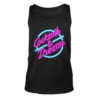Cocktails And Dreams Retro S Unisex Tank Top - Monsterry