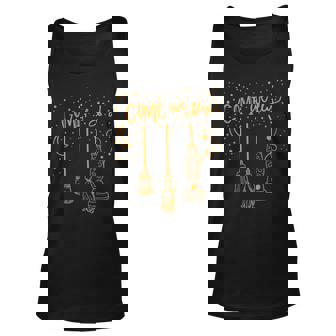 Come We Fly Witch Mop Broom Vacuum Flying Halloween Night Unisex Tank Top | Seseable CA