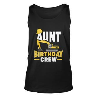 Construction Birthday Party Digger Aunt Birthday Crew Graphic Design Printed Casual Daily Basic Unisex Tank Top - Thegiftio UK
