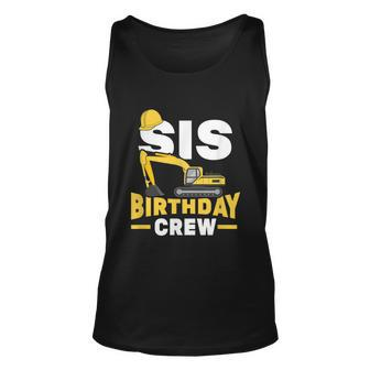 Construction Birthday Party Digger Sister Sis Birthday Crew Graphic Design Printed Casual Daily Basic Unisex Tank Top - Thegiftio UK