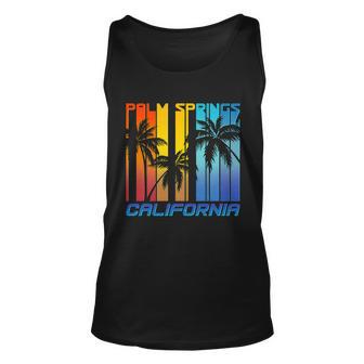 Cool Retro Palm Springs California Unisex Tank Top - Monsterry CA