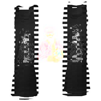 Cool Santa Police Officer Giving Gift On Xmas V3 Men Women Tank Top Graphic Print Unisex - Thegiftio