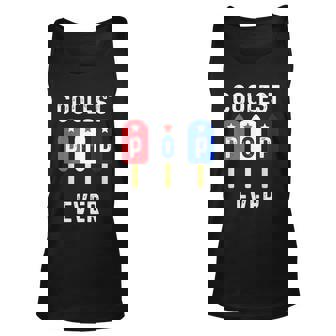 Coolest Pop Ever Popsicle Men Best Dad Ever Cool Fathers Day Graphic Design Printed Casual Daily Basic Unisex Tank Top - Thegiftio UK
