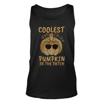 Coolest Pumpkin In The Patch Leopard Kids Toddler Baby 5T 4T Unisex Tank Top - Seseable