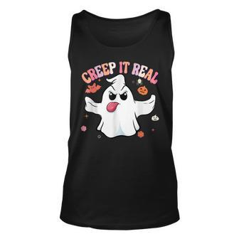Creep It Real Ghost Kids Boys Girls Halloween Costume Unisex Tank Top - Thegiftio UK