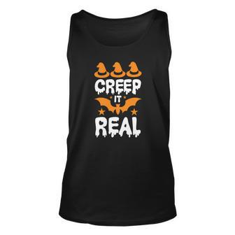 Creep It Real Witches Hat Halloween Unisex Tank Top - Seseable