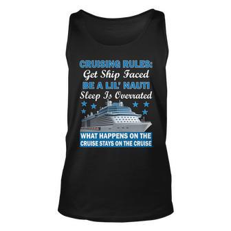 Cruising Rules Get Ship Faced Funny Cruise Tshirt Unisex Tank Top - Monsterry