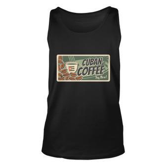 Cuba Travel Retro Banner Cuban Coffee Unisex Tank Top - Monsterry AU