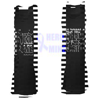 Cure Colon Cancer Heaven Needed A Hero Unisex Tank Top - Thegiftio UK