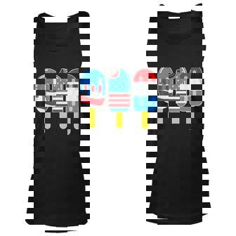 Cute American Flag Popsicles Graphic Design Printed Casual Daily Basic Unisex Tank Top - Thegiftio UK