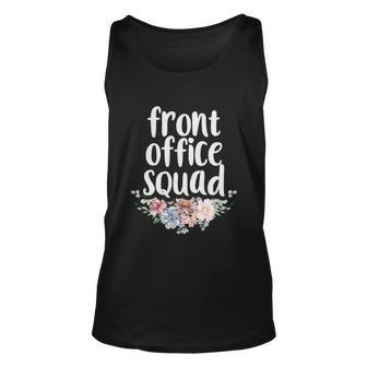 Cute Floral School Secretary Admin Front Office Squad Great Gift Unisex Tank Top - Monsterry DE