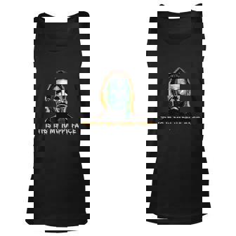 Cute Halloween Funny Halloween Day This Is My Happy Face Funny Horror Hallowee Unisex Tank Top - Thegiftio