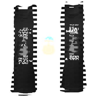 Cute Halloween Funny Halloween Day This Is My Human Costume Im Really A Potat Unisex Tank Top - Thegiftio