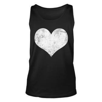 Cute Heart Valentines Day Vintage Distressed Unisex Tank Top - Monsterry CA