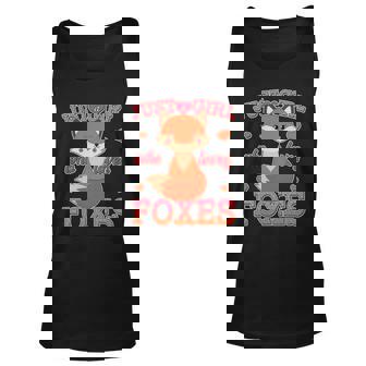 Cute Just A Girl Who Loves Foxes Unisex Tank Top - Thegiftio UK