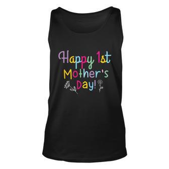 Cute Motivational First Mothers Day Colorful Typography Slogan Tshirt Unisex Tank Top - Monsterry UK