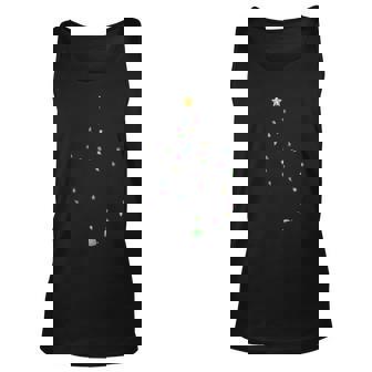 Cute Santa Black Cat Xmas Tree Light Men Women Tank Top Graphic Print Unisex - Thegiftio