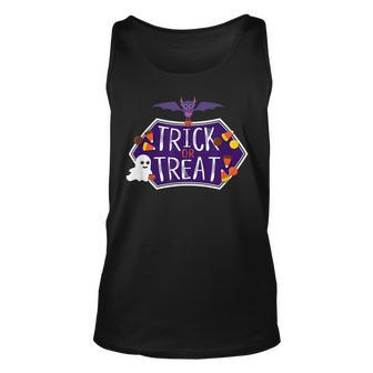 Cute Trick Or Treat Halloween Candy Unisex Tank Top - Seseable