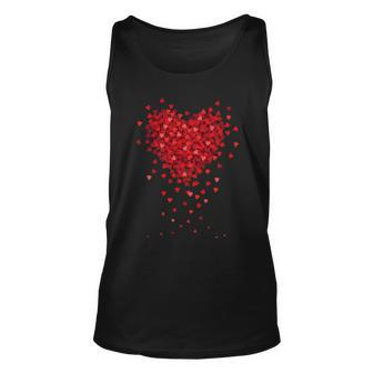 Cute Valentines Day Messy Heart Shapes Unisex Tank Top - Monsterry AU