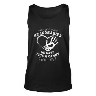 Cute When God Made Grandbabies Gave Best To Granny Funny Gift Graphic Design Printed Casual Daily Basic Unisex Tank Top - Thegiftio