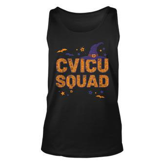 Cvicu Squad Witch Hat Rn Cvicu Nurse Crew Halloween Matching Unisex Tank Top - Seseable
