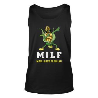 Dabbing Corn Cob Farmer Gift | Man I Love Farming Unisex Tank Top - Monsterry DE