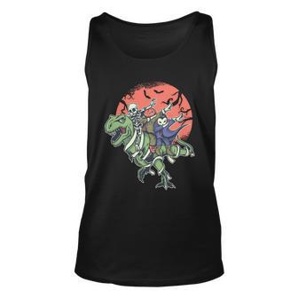 Dabbing Halloween Characters Graphic Design Printed Casual Daily Basic V2 Unisex Tank Top - Thegiftio UK