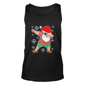Dabbing Santa Funny Christmas In July Summer Unisex Tank Top - Monsterry