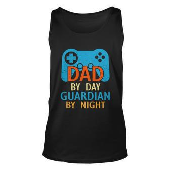 Dad By Day Guardian By Night Gamer Gaming Fathers Day Gift Unisex Tank Top - Thegiftio UK