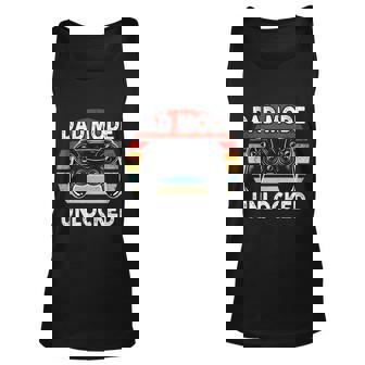 Dad Mode Unlocked Gamer Player Father Mother Family Love Graphic Design Printed Casual Daily Basic Unisex Tank Top - Thegiftio UK