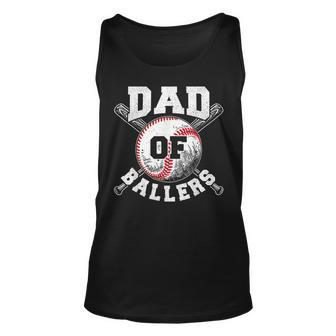 Dad Of Ballers Funny Daddy Of Baseball Player Fathers Day Men Women Tank Top Graphic Print Unisex - Thegiftio UK