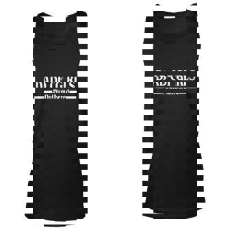 Dad Of Girls Outnumbered Funny Girl Dad Unisex Tank Top - Thegiftio