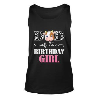 Dad Of The Birthday For Girl Cow Farm Birthday Cow Daddy St Unisex Tank Top - Monsterry AU