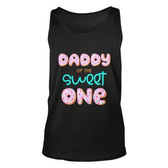 Daddy Of The Sweet One First Birthday Matching Family Donut Unisex Tank Top - Monsterry