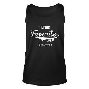 Dads Moms Favorite Child Funny Sibling Funny Gift Brother Sister Cute Gift Unisex Tank Top - Thegiftio UK