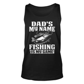 Dads The Name Fishing Unisex Tank Top - Seseable