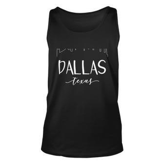 Dallas Texas Gift Downtown City Skyline Gift Unisex Tank Top - Monsterry AU