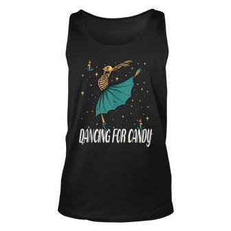 Dancing For Candy Halloween Costume Dance Skeleton Halloween Unisex Tank Top - Seseable