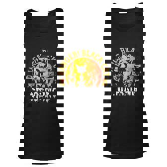 Danger Black Cat Crossing Halloween Quote V2 Unisex Tank Top - Thegiftio