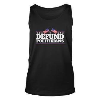 Defund Politicians American Flag Unisex Tank Top - Monsterry UK