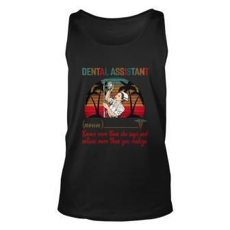 Dental Assistant Dentist Dental Assistant Hygienist Retro Cool Gift Graphic Design Printed Casual Daily Basic Unisex Tank Top - Thegiftio UK