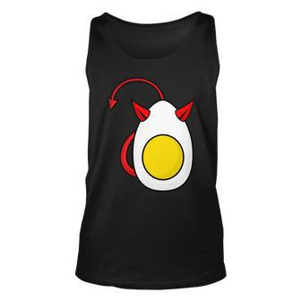 Deviled Egg Funny Halloween Costume Unisex Tank Top - Monsterry