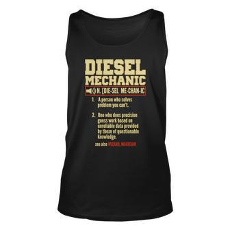 Diesel Mechanic Tshirt Unisex Tank Top - Monsterry DE